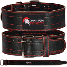 Load image into Gallery viewer, Dark Iron Fitness Genuine Leather Weightlifting Belt - Black X small
