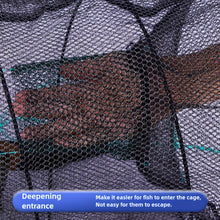 Load image into Gallery viewer, EASY BIG Portable Collapsible Crab Traps, Foldable Crabbing Nets for Lobster, Shrimp, Carp, Crayfish, Galvanized Steel Wire, Polyethylene Mesh
