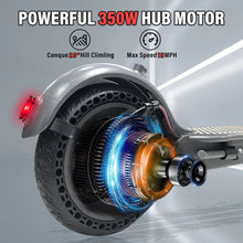 Load image into Gallery viewer, 350W Adults Electric Scooter 36V 10.4AH 30km/h Max Speed 8.5 inch Solid Tires eScooter Electric Kick Scooter 35KM Range with APP