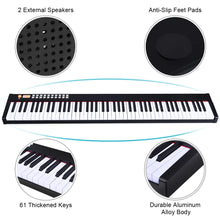 Load image into Gallery viewer, Costway BXII 88 Key Digital Piano MIDI Keyboard w/ Pedal & Bag Black MU70002BK