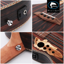 Load image into Gallery viewer, Batking Tenor Ukulele 26 Inch All Blackwood Acoustic Electirc Ukelele Kit with Truss Rod with EQ with Gig Bag,Strap, 26" Ukulele