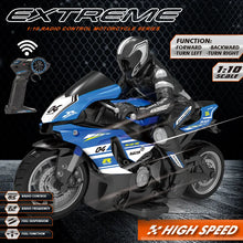 Load image into Gallery viewer, 1:10 Stunts Off-road Climbing Drift Flick RC Motorcycle