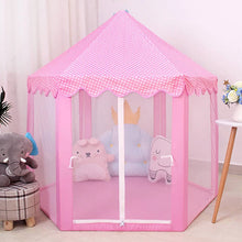 Load image into Gallery viewer, Girl's Castle Playhouse Outdoor Garden Kids Folding Beach Tent