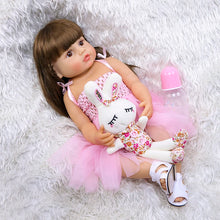 Load image into Gallery viewer, Bebe doll reborn toddler girl pink princess baby toy very soft