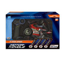 Load image into Gallery viewer, High Speed 2.4G 1/10 Electric Power RC Motorcycle 4 Channel Engine Assembly Remote Control Racing Motorcycles Toys