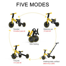 Load image into Gallery viewer, IMBABY Baby Tricycle 4 In 1 Foldable Baby Stroller Balance Bike Kick Scooter Children Portable Children's Stroller Walking Car