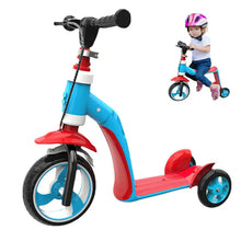 Load image into Gallery viewer, 3 In 1 Deformable Children's Scooter Kids Balance Car Scooter for Kids Balance Bike Tricycle for Kids Baby Walker Swing Car