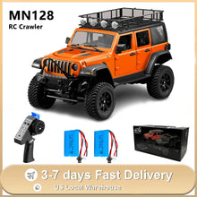 Load image into Gallery viewer, 1/12 MN128 RC Crawler 2.4G Climbing Buggy Professional with LED Light Remote Control Vehicle Toys with 2 Batteries US shipping