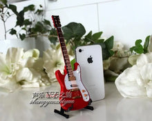 Load image into Gallery viewer, 1/6 Scale Toy Handmade wooden Red color Folk electric guitar model instrument