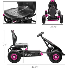 Load image into Gallery viewer, Go Kart Ride-on Toy with Ergonomic Comfort, Wear-Resistant Tread, Ages 5-12, Go Cart Kids Car for Boys & Girls Safety Hand Brake