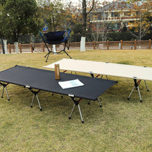Load image into Gallery viewer, Foldable Camping Cot Portable Folding Lunch Break Bed Comfortable Sleeping Cots Ultralight Outdoor Bed for Adults Kids Travel RV