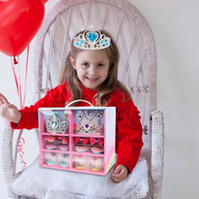 Load image into Gallery viewer, Girls Dress Up Shoes Toys Crown Necklace Ring Makeup Toy