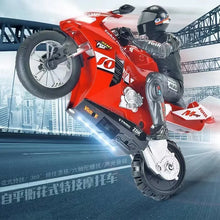 Load image into Gallery viewer, RC Motorcycle Rc Cars Self-stable Balance Standing on One Wheel Competitive Racing Drift Stunt Electric Motorcycle for Kids