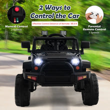 Load image into Gallery viewer, Babyjoy 12V Kids Ride On Truck Car Electric Vehicle Remote w/ Light & Music Black