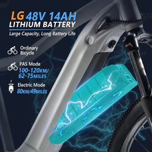 Load image into Gallery viewer, Electric Bike for Adults, Mountain Ebike, Removable LG Battery, 27.5/26" Fat Tire Electric Bicycle 7 Speed | Front Suspension