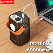Load image into Gallery viewer, For Laptop Portable PD100W Power Bank Large Capacity 60000mAh External Battery Powerful Fast Charger For iPhone Outdoor Camping
