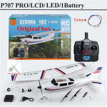 Load image into Gallery viewer, Parkten RC Airplane P707G PRO LCD Version 2.4G 3D/6G With Gyro 3Ch Fixed Wing Plane Outdoor Toys Drone RTF CESSNA 182 Glider
