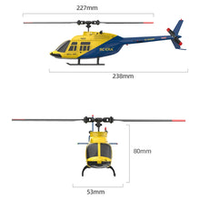 Load image into Gallery viewer, 1: 42 A60 RC Helicopter Four Channel Single Blade Aileron Free BELL206 Helicopter With Gyroscope RC Toy Children Gifts