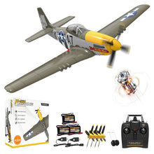 Load image into Gallery viewer, Volantex 500mm RC Plane,Brushless P-51 Mustang RTF RC plane,One-Key Aerobatic, Stable and Safe,Suitable for Outdoors and gifts