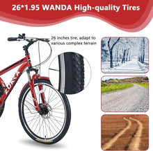 Load image into Gallery viewer, ZUKK Adult Moutain Tricycle, 26 Inch 3 Wheel Bikes,3 Wheeled 7-Speed Mountain Tricycle for Adults with Large Shopping Baskets