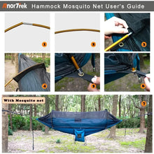 Load image into Gallery viewer, Professional Camping Hammock with Mosquito Net, Lightweight Portable Double Hammock with Two 10 FT Hammock Tree Straps, 230T Nyl