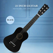 Load image into Gallery viewer, 21 inch Basswood Ukulele 6 Strings Small Bass Acoustic Guitar Musical Instruments with Picks for Children Kid Beginners Toy Gift
