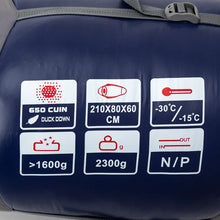 Load image into Gallery viewer, JUNGLEKING Ultralight Mummy Duck Down Sleeping Bag Outdoor Backpacking Camping Hiking Travel Spring Summer Autumn WinterPortable