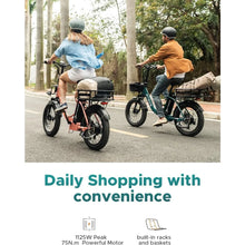 Load image into Gallery viewer, Electric Bike for Adults, L20 2.0 20''×3.0" Fat Tire Electric Bicycle 52V 13Ah Removable Battery Max Range 80Miles & 25MPH