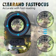 Load image into Gallery viewer, Nowhak Hunting Laser Rangefinder with Angle Speed Height Distance Measurement and Continuous Scan for Hunting
