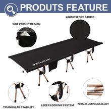 Load image into Gallery viewer, Camping Cots Compact Ultralight Camping Bed Outdoor Beach Travel Tent Sleeping Fishing Cots Portable Folding Bed