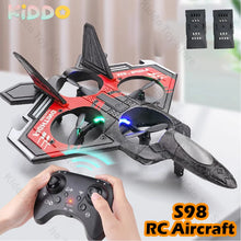 Load image into Gallery viewer, S98 RC Aircraft Fighter LED Light 2.4G 4CH 4 Axis Automatic Balance 360 Rollover EPP Electric RC Glider Airplane Toys For Kids