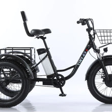 Load image into Gallery viewer, Electric Tricycle 20Inch Elderly Snow 500W48V12AH Removable Lithium Battery Electric Bike Large Storage Basket Cargo Ebike Adult