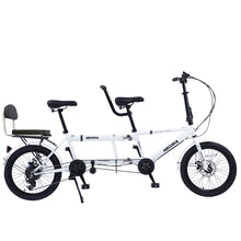 Load image into Gallery viewer, Two Person Folding Bicycle for Adults and Children, Two Person Riding, Three Seat, Family Car, 20 in, Tourism