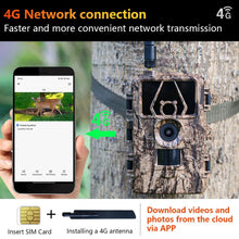 Load image into Gallery viewer, PR801LTE-4G Hunting Camera 8K Video 60MP Photo Trail Camera Used in North US South US Europe Australia Trail Camera 4G App Check