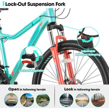 Load image into Gallery viewer, Mountain Bike, 26 Inch 21 Speed with Lock-Out Suspension Fork, Aluminum Frame MTB, Adult Ladies Womens Bike Mens Bicycle