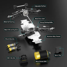 Load image into Gallery viewer, JIUSI PT14R MT14R 1/14 4WD RC Car 80km/h Brushless 2.4G Remote Control Racing Car High Speed Off-road RC Truck 3S 35C 2200mAh