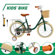 Load image into Gallery viewer, 18 inches Kid's Bike Child Bicycle for Ages 7-8-9 Years Boys and Girls with Basket, Kickstand