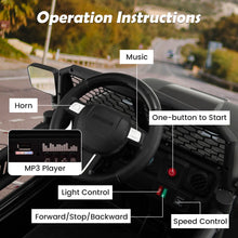 Load image into Gallery viewer, Babyjoy 12V Kids Ride On Truck Car Electric Vehicle Remote w/ Light & Music Black