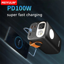Load image into Gallery viewer, For Laptop Portable PD100W Power Bank Large Capacity 60000mAh External Battery Powerful Fast Charger For iPhone Outdoor Camping