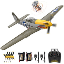 Load image into Gallery viewer, Volantex 500mm RC Plane,Brushless P-51 Mustang RTF RC plane,One-Key Aerobatic, Stable and Safe,Suitable for Outdoors and gifts