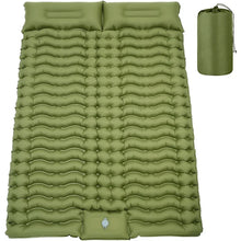 Load image into Gallery viewer, Double Sleeping Pad 1.4X2m for Camping 10cm Thickness Self Inflating Camping Mat Built-in Foot Pump 2 Person Camping Mattress