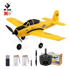 Load image into Gallery viewer, WLtoys A210 4CH RC Plane, 2.4GHZ T28 Trojan RC Airplane, 4 Channel Remote Control plane with 6 Axis Gyro, Gifts for Adults Boys