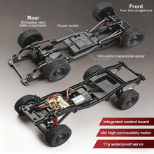 Load image into Gallery viewer, MN82 1:12 Retro RC Car with Lights 4 WD Remote Control Pickup Truck Model 2.4G Climbing Car Toy for Children Outdoor Play Gifts