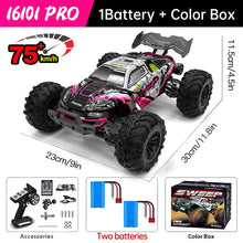 Load image into Gallery viewer, WLtoys 16101 Pro 1:16 75KM/H 4WD RC Car With LED Light 2.4G Remote Control Cars High Speed Drift Monster Truck for Children Gift