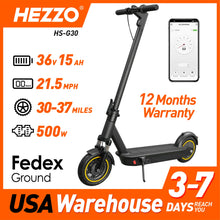 Load image into Gallery viewer, HEZZO 36v 500w Moped 10Inch 15Ah Electric Kick Scooter G30 EU US Warehouse 10Inch Foldable Mobility Escooter Front Suspension