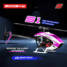 Load image into Gallery viewer, Goosky New S1 BNF 6CH 3D Stunt Double Brushless Motor Direct Drive Motor Flybarless Direct-drive RC Helicopter Adult Toys Gifts