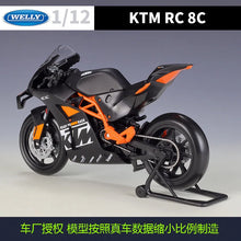 Load image into Gallery viewer, 8C Road Racing Heavy Locomotive Simulated Alloy RC Motorcycle Model