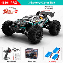 Load image into Gallery viewer, Teeggi 16101 /16102 PRO 1:16 High Speed RC Car With LED Light Drift 70KM/H 4WD RC Off-Road Car Monster Truck Toy For Kid Gifts