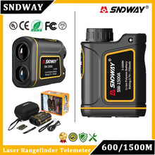 Load image into Gallery viewer, SNDWAY 600M 1000M 1500M Range Finder Telemeters Golf Rangefinder Distance Meter Professional Angle High Speed Continuous Measure