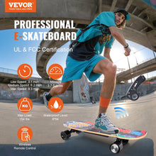 Load image into Gallery viewer, VEVOR 350W Electric Skateboard with Remote 9.3 Mph Top Speed 3 Speeds Easy Carry Handle Design for Adult Tested to UL Standards